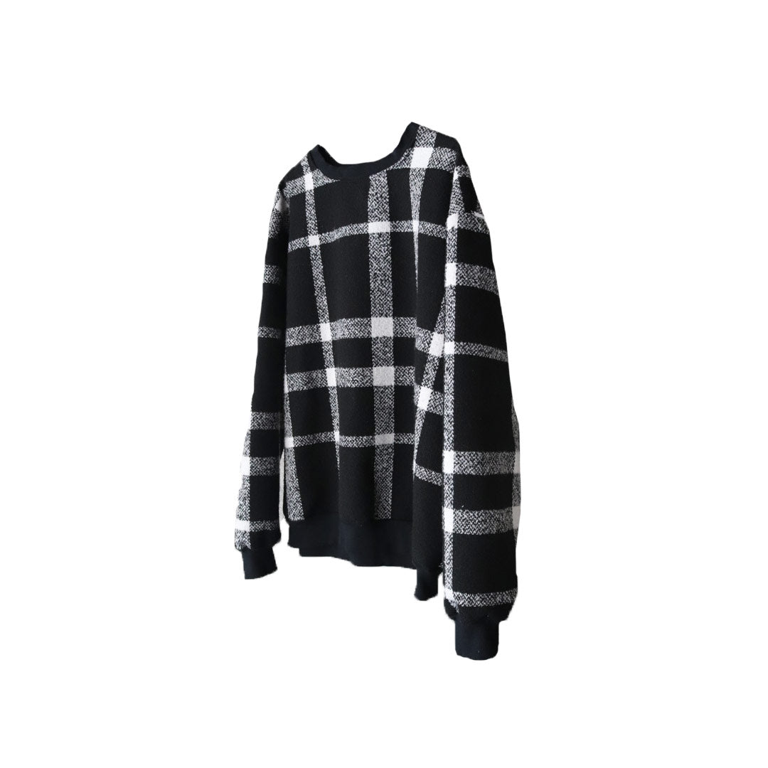 Tartan Pullover Black ( sample item )-Tonic Apparel-Tonic Apparel