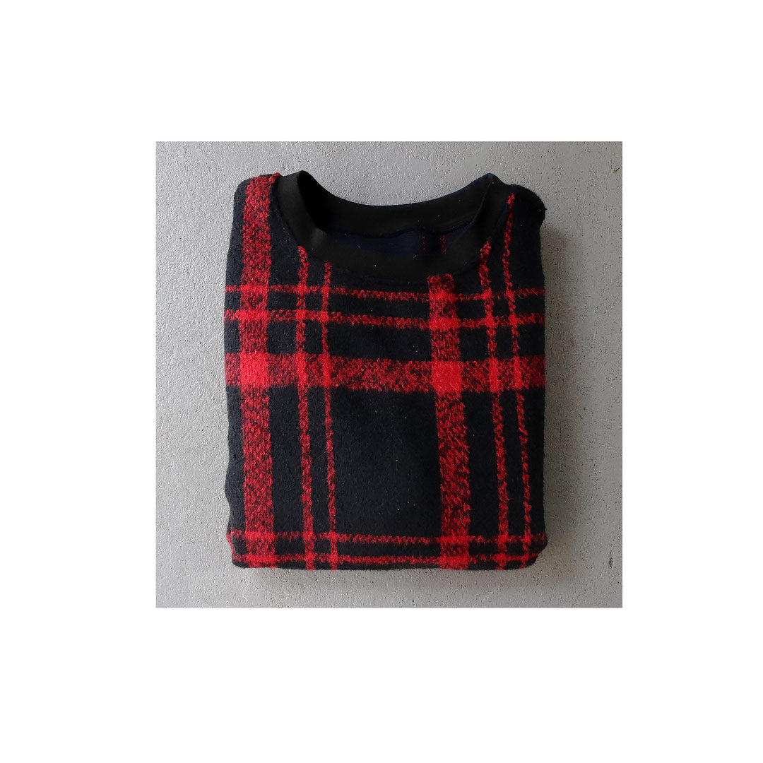 Tartan Pullover Red ( sample item )-Tonic Apparel-Tonic Apparel