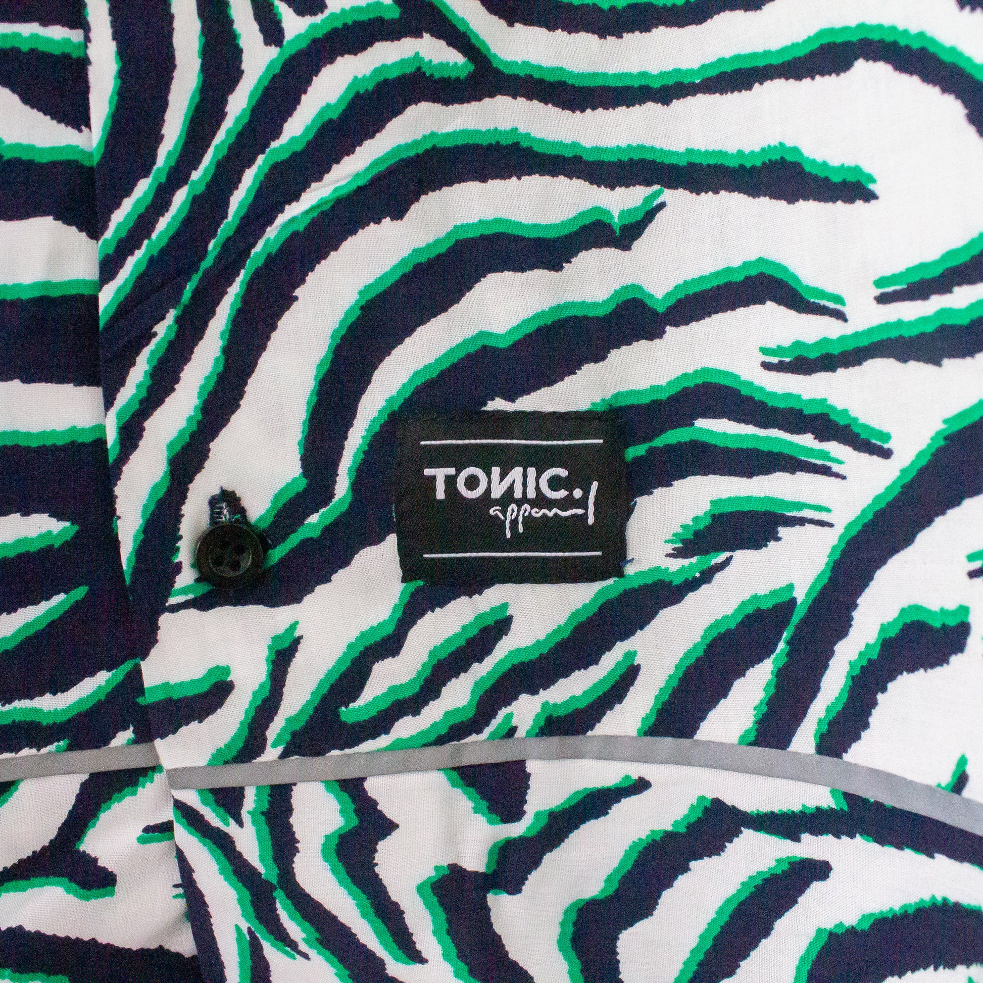 Tonic Apparel Green Zebra party shirt-Tonic Apparel-Tonic Apparel