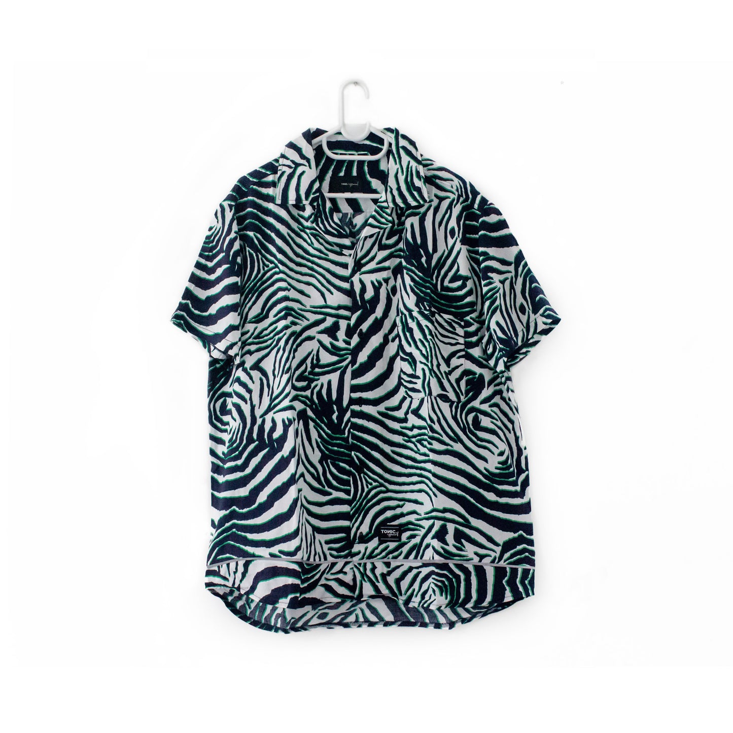 Tonic Apparel Green Zebra party shirt-Tonic Apparel-Tonic Apparel