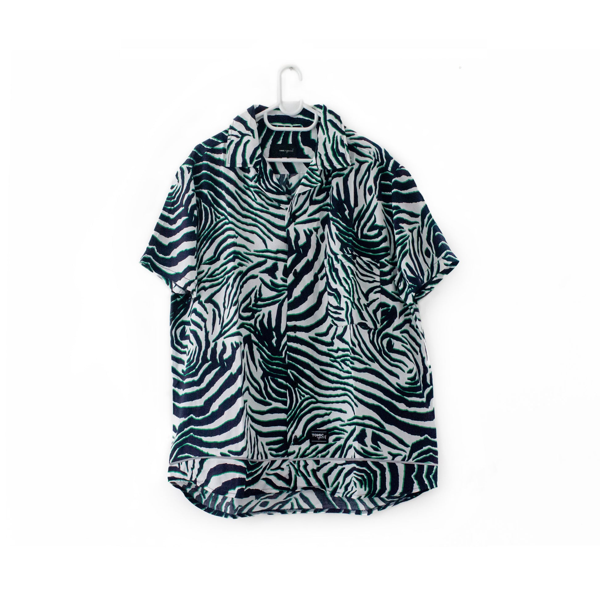 Tonic Apparel Green Zebra party shirt-Tonic Apparel-Tonic Apparel